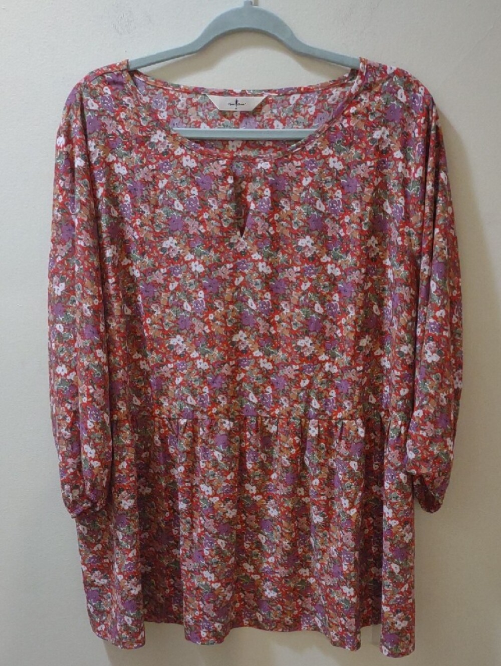 Agnes Orinda Women's Floral Peplum Blouse